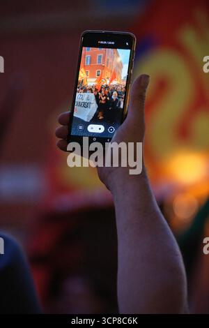 Manifestazione pro-Palestina Modena 24 settembre 2025, Italien Stockfoto