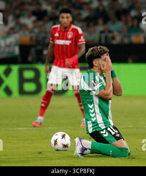 UEFA Europa League Fußballspiel Real Betis gegen Nottingham Forest im La Cartuja Stadion in Sevilla, Spanien. September 2025. 900/Cordon Press Credit: CORDON PRESS/Alamy Live News Stockfoto