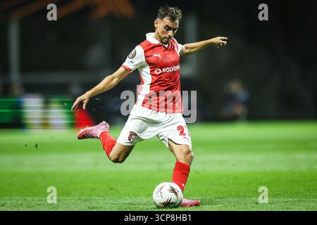 Braga, Portugal. September 2025. Ricardo HORTA von Braga während der UEFA Europa League, League-Phase, MD1-Fußballspiel zwischen SC Braga und Feyenoord Rotterdam am 24. September 2025 im Estadio Municipal de Braga in Braga, Portugal - Foto Filipe Oliveira/Matthieu Mirville/DPPI Credit: DPPI Media/Alamy Live News Stockfoto