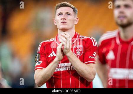 Sevilla, Espagne. September 2025. Elliot ANDERSON aus Nottingham Forest während der UEFA Europa League, League-Phase, MD1-Fußballspiel zwischen Real Betis und Nottingham Forest am 24. September 2025 im Estadio La Cartuja in Sevilla, Spanien - Foto Rafael Roman/Matthieu Mirville/DPPI Credit: DPPI Media/Alamy Live News Stockfoto