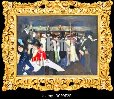 Pablo Picasso – Le Moulin de la Galette, — , Pariser Szene der frühen Moderne, Öl auf Leinwand Stock Vektor