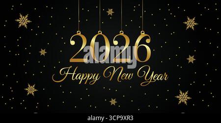 Glückliches Neues Jahr 2026 Vektor-Illustration. Stock Vektor