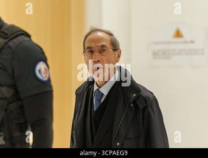 Saint Ouen, Paris, Frankreich. September 2025. Claude Guéant vom Pariser Gericht für den Sarkozy-Gaddafi-Prozess. (Kreditbild: © Sadak Souici/ZUMA Press Wire) NUR REDAKTIONELLE VERWENDUNG! Nicht für kommerzielle ZWECKE! Stockfoto