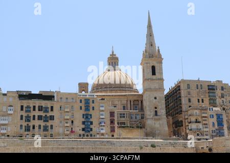 Ein Blick auf Valetta aus Take the Harbour, Malta Stockfoto