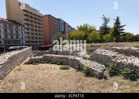 Antike Ruinen römischer Bäder in Ankara Türkei Stockfoto