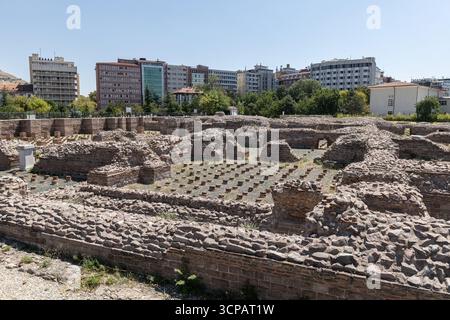 Antike Ruinen römischer Bäder in Ankara Türkei Stockfoto