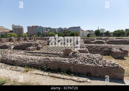 Antike Ruinen römischer Bäder in Ankara Türkei Stockfoto