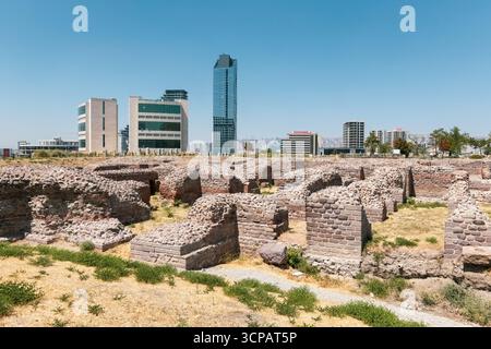 Antike Ruinen römischer Bäder in Ankara Türkei Stockfoto
