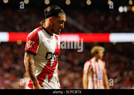 Alfonso Pacha Espino wurde während des 25 26 Spiels der LaLiga EA SPORTS zwischen den Teams von Atletico de Madrid und Rayo Vallecano bei Riyadh Air Metropolitano (Mac Stockfoto