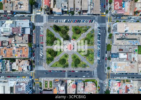 Luftaufnahme des Distrikts La Punta, gelegen in Callao, Peru. Stockfoto