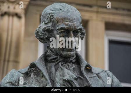 Statue von James Watt aus der Nähe Stockfoto