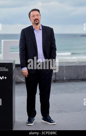 James Vanderbilt besucht den Photocall Nürnberg während des 73. San Sebastian Donostia International Film Festival am 25. September in San Sebastian, Spanien. (Foto: COOLMedia/NurPhoto) Credit: NurPhoto SRL/Alamy Live News Stockfoto