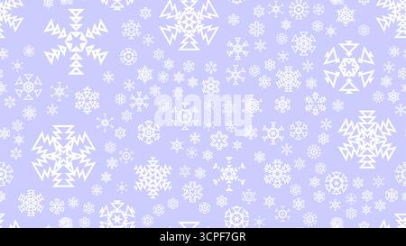 Weihnachtshintergrund oder Karte mit geometrischen Schneeflocken, die für Einladung oder Weihnachtsgrüße fallen Stock Vektor