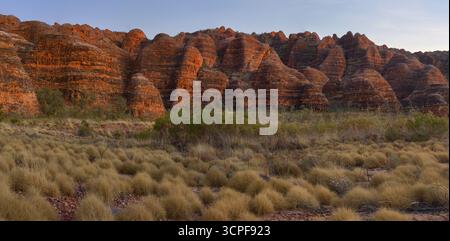 Die einzigartige Landschaft der Bungle Bungles (Purnululu National Park), Kimberley Regions, Western Australia. Stockfoto