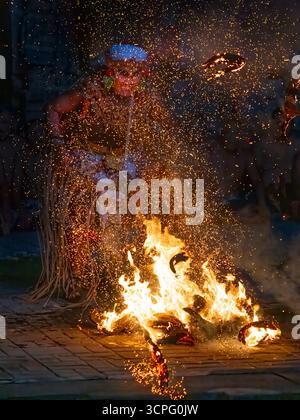 Uluwatu Kecak und Fire Dance, Bali, Indonesien Stockfoto