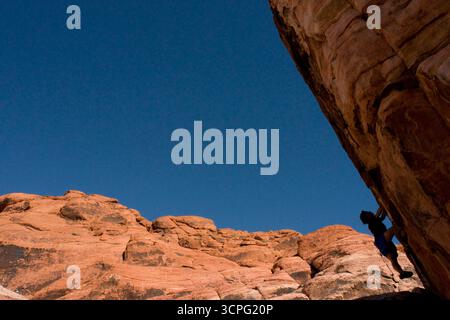 Kletterer, Red Rock Canyon, Nevada. Stockfoto
