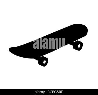 Minimalistisches Skateboard-Symbol für ClipArt Stock Vektor