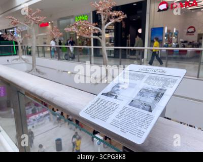 Posen, Polen - 20. September 2025: Prominente Schautafel mit Charles Macaire und EN attendant l'hiver, die kulturelle Bereicherung in der Gegenwart bietet Stockfoto