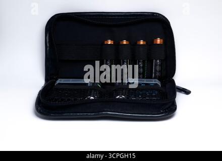 Fotobatterien in Schutzhülle Stockfoto