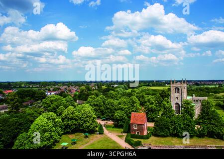 Die Heilige Dreifaltigkeit-Stiftskirche, in der sich tom Thumbs Grab befindet Stockfoto