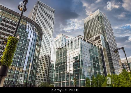 Skyline Des Londoner Finanzviertels Canary Wharf. London, UK, 14. Mai 2023 Stockfoto