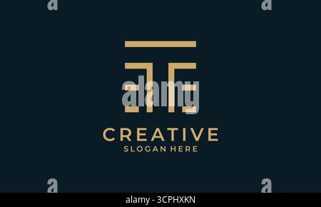 Letter T Modern Digital Technology Logo Design Vorlage Stock Vektor