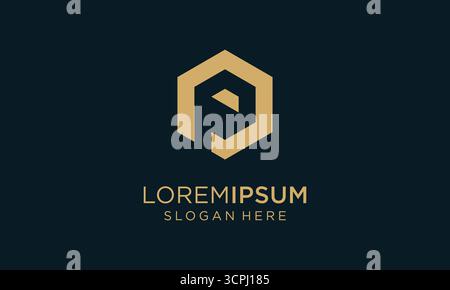 Eine kreative und moderne Design-Vorlage mit dem Buchstaben P, geeignet für verschiedene geschäftliche Branding- und Corporate Identity-Anforderungen. Diese vielseitige Vektorgrafik Stock Vektor