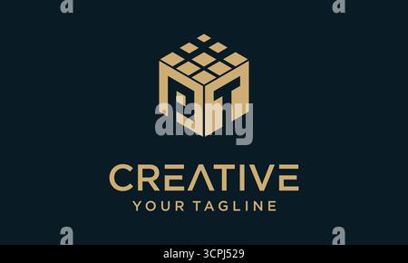 Minimalistisches Design der Anfangsbuchstaben S und P oder SP Monogramm. Modernes, elegantes geometrisches Vektorsymbol für eine Firmenmarke, ein Unternehmen oder Pers Stock Vektor