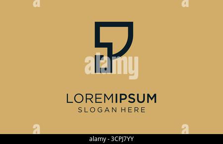 Minimalistisches Design der Anfangsbuchstaben S und P oder SP Monogramm. Modernes, elegantes geometrisches Vektorsymbol für eine Firmenmarke, ein Unternehmen oder Pers Stock Vektor