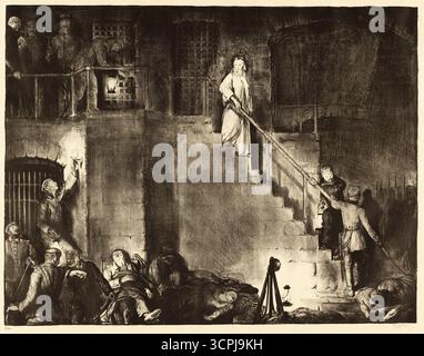 Ermordung von Edith Cavell. George Bälge. 1918. Stockfoto