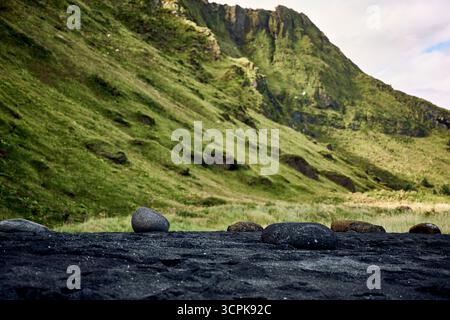 Black Sand Beach Stockfoto