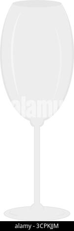 Leeres Klassisches Weinglas-Symbol-Piktogramm-Aufkleber Wein Thematischer Inhalt Isoliertes Minimalistisches Design. Isolierte Vektor-Illustration Rezept Menü Karten Banner, Broschüren, Etikett, Preis, Poster Design Element Stock Vektor