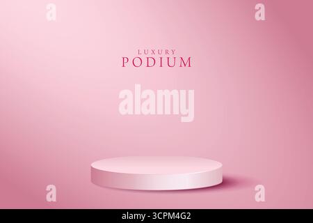 Elegantes minimalistisches Produkt-Ausstellungsstand-Modell, Showcase-Plattform, 3D-Rendering, Produktpräsentation, Produkthintergrund. Hintergrund des Produktpodiums Stock Vektor