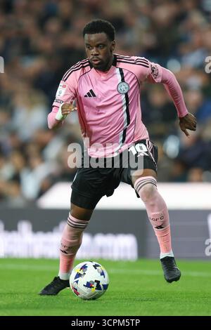 West Bromwich, Großbritannien. September 2025. Stephy Mavididi aus Leicester City während des West Bromwich Albion vs Leicester City Sky Bet Championship Matches bei den Hawthorns, West Bromwich. Der Bildnachweis sollte lauten: James Baylis/Sportimage Credit: Sportimage Ltd/Alamy Live News Stockfoto