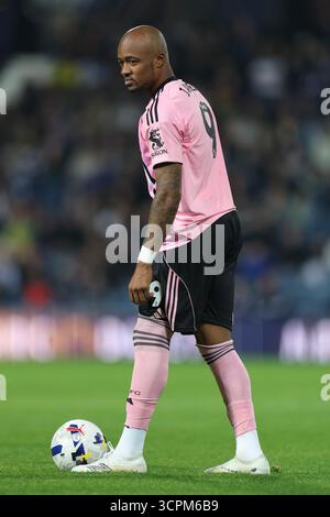 West Bromwich, Großbritannien. September 2025. Jordan Ayew aus Leicester City während des Spiels West Bromwich Albion vs Leicester City Sky Bet Championship bei den Hawthorns, West Bromwich. Der Bildnachweis sollte lauten: James Baylis/Sportimage Credit: Sportimage Ltd/Alamy Live News Stockfoto