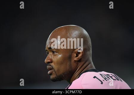 West Bromwich, Großbritannien. September 2025. Jordan Ayew aus Leicester City während des Spiels West Bromwich Albion vs Leicester City Sky Bet Championship bei den Hawthorns, West Bromwich. Der Bildnachweis sollte lauten: James Baylis/Sportimage Credit: Sportimage Ltd/Alamy Live News Stockfoto