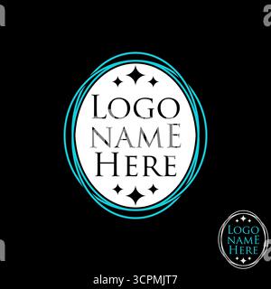 Logo Design Grafikkonzept kreatives Premium Vektor Stock Image Top Sell Emblem Ellipsenlinien Stern mistisch klassisches Vintage Oval Retro easthetic Element Stock Vektor