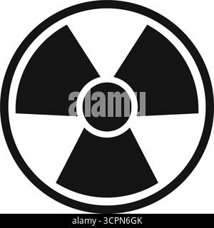 Radioaktive Warnung Warnsymbol Gefahr Isolierte Vektorillustration Stock Vektor