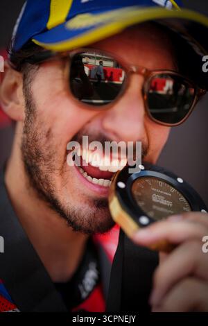 Motegi, Japon. September 2025. Sprint-Rennen für den MotoGP Motul Grand Prix von Japan auf dem Motegi Circuit. Japon, 27. September 2025 im Bild: Francesco Bagnaia Carrera al Sprint del Gran Premio Motul de MotoGP de Japon en el Circuito de Motegi, Japon, 27 de Septiembre de 2025 POOL/ MotoGP.com/Cordon Pressebilder sind nur für redaktionelle Zwecke bestimmt. Obligatorischer Vermerk: © MotoGP.com Credit: CORDON PRESS/Alamy Live News Stockfoto