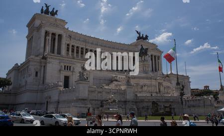 Die Piazza del Campidoglio (Kapitolsplatz) ist ein öffentlicher Platz auf der Spitze des alten Kapitolshügels, zwischen Forum Romanum und CA Stockfoto