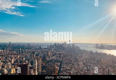 Blick auf Mannathan vom Empire State Building Stockfoto
