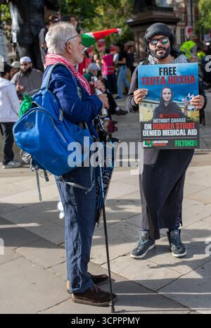 London, Großbritannien. September 2025. Schätzungsweise 200.000 Menschen marschierten durch das Zentrum Londons und forderten einen Waffenstillstand in Gaza Credit: Ian Humphreys Stockfoto