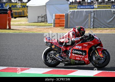 Motegi, Japan. September 2025. Ducati-Fahrer Francesco Bagnaia beim Sprint-Rennen im Mobility Resort Motegi der MotoGP Japan 2025. Quelle: Ranjith Kumar/Alamy Live News Stockfoto