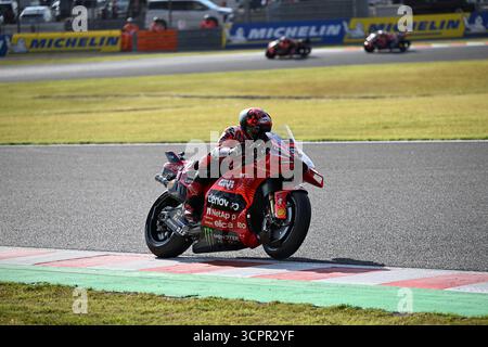 Motegi, Japan. September 2025. Ducati-Fahrer Francesco Bagnaia beim Sprint-Rennen im Mobility Resort Motegi der MotoGP Japan 2025. Quelle: Ranjith Kumar/Alamy Live News Stockfoto
