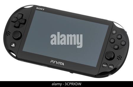2012 Sony PlayStation Vita, Modell PCH-2001, eine tragbare Spielekonsole Stockfoto