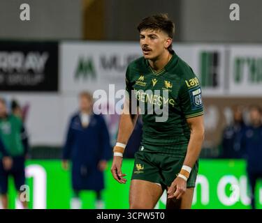 Galway, Republik Irland. September 2025. Chay Mullins von Connacht Rugby im Dexcom Stadium in Galway, Irland am 27. September 2025 (Foto: Andrew SURMA/ Credit: SIPA USA/Alamy Live News) Stockfoto