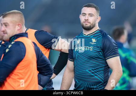 Galway, Republik Irland. September 2025. Josh Murphy von Connacht Rugby während des Spiels der United Rugby Championship Runde 1 zwischen Connacht Rugby und Benetton Rugby im Dexcom Stadium in Galway, Irland am 27. September 2025 (Foto: Andrew SURMA/ Credit: SIPA USA/Alamy Live News Stockfoto