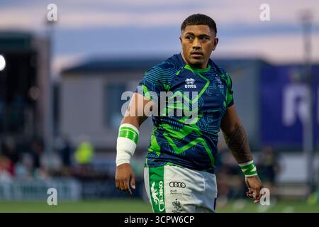 Galway, Republik Irland. September 2025. Richie Asiata von Benetton Rugby während des Spiels der United Rugby Championship Runde 1 zwischen Connacht Rugby und Benetton Rugby im Dexcom Stadium in Galway, Irland am 27. September 2025 (Foto: Andrew SURMA/ Credit: SIPA USA/Alamy Live News Stockfoto