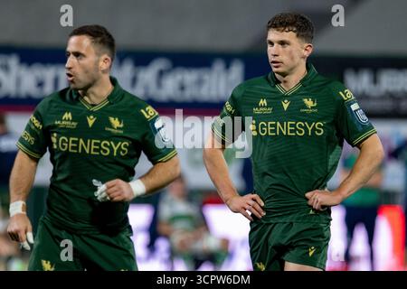 Galway, Republik Irland. September 2025. Sean Naughton von Connacht Rugby im Dexcom Stadium in Galway, Irland am 27. September 2025 während des Spiels der United Rugby Championship Round 1 zwischen Connacht Rugby und Benetton Rugby im Dexcom Stadium in Galway, Irland (Foto: Andrew SURMA/ Credit: SIPA USA/Alamy Live News) Stockfoto