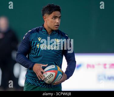 Galway, Republik Irland. September 2025. Josh Ioane von Connacht Rugby im Dexcom Stadium in Galway, Irland am 27. September 2025 (Foto: Andrew SURMA/ Credit: SIPA USA/Alamy Live News) Stockfoto